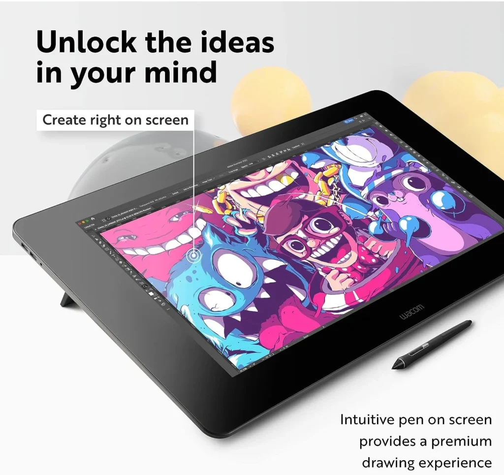 a tablet with a screen and a stylus