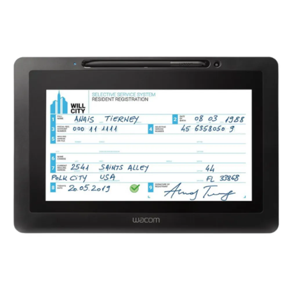 Wacom DTU-1031AX signature display for secure digital document signing in UAE
