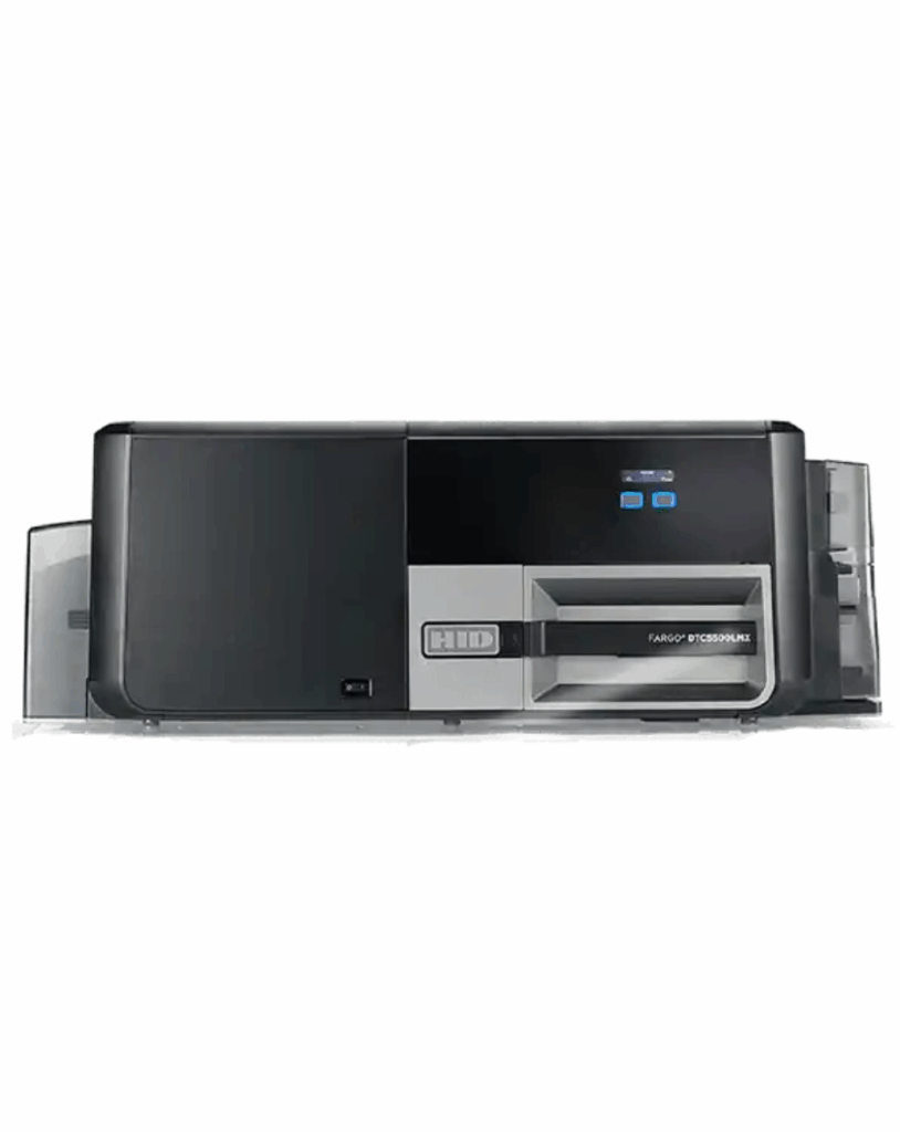hid fargo dtc 5500 lmx id card printer and laminator 1