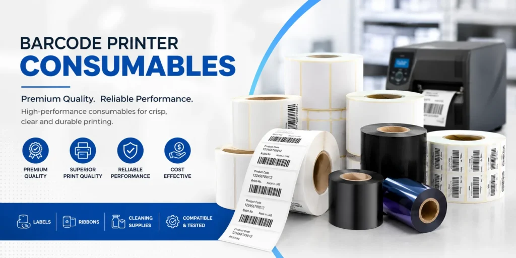 Barcode printer supplies premium quality consumables UAE