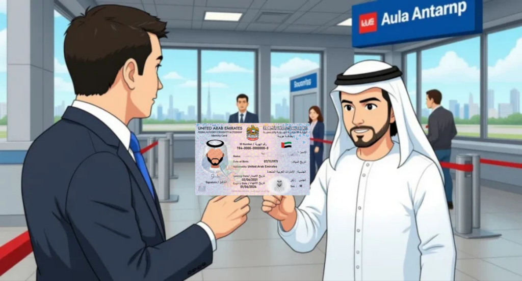 Emirates ID Card Reading Software Emirates ID verification at a transport service counter